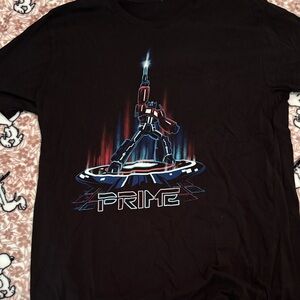 Loot Crate Black 'Prime' Robot Graphic Tee with Red and Blue Accents